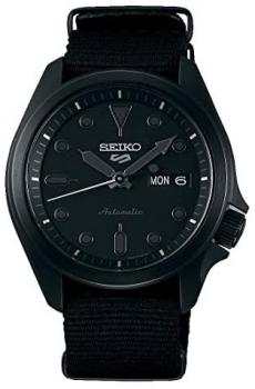 Seiko 5 Sports Black Dial Black Nylon Strap Men&rsquo;s Watch SRPE69K1