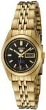 Seiko Women's SYMA40K Seiko 5 Automatic Black Dial Gold-Tone Stainless Steel Watch