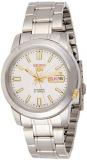 Seiko Men's SNKK07 5 Stainless Steel White Dial Watch