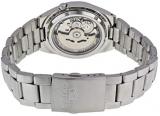 Seiko Men's 5' Japanese Automatic Stainless Steel Casual Watch, Color: Black dial (Model: SNK617)