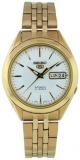Seiko Men's SNKL26 Gold Plated Stainless Steel Analog with White Dial Watch