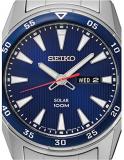 Seiko SNE391 Men's Core Silver Bracelet Band Blue Dial Watch