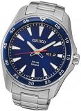 Seiko SNE391 Men's Core Silver Bracelet Band Blue Dial Watch