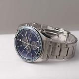 Seiko Solar Mens Analog Solar Watch with Stainless Steel Bracelet SSC719P1