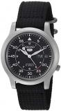 Seiko Men's SNK809 Seiko 5 Automatic Stainless Steel Watch with Black Canvas Strap