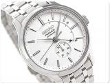 SEIKO Mens Presage"Zen Garden" Power Reserve White Dial Steel Watch SSA395J1