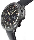 SEIKO Prospex Automatic 20 Bar Land Series Compass Black IP Leather Sports Watch SRPD35K1