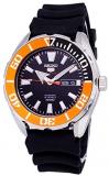Seiko 5 Sports SRPC59 Men's Rubber Band Orange Bezel 100M Automatic Dive Watch