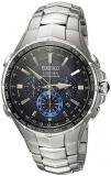 Seiko Men's COUTURA Japanese-Quartz Watch with Stainless-Steel Strap, Silver, 26.3 (Model: SSG009)