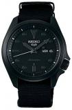 Seiko 5 Sports Black Dial Black Nylon Strap Men&rsquo;s Watch SRPE69K1