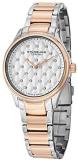 Stuhrling Original Women's 567.03 Vogue Swiss Quartz Crystal Dial Two Tone Rose Watch
