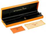 Stuhrling Original Men's 'Legacy' Automatic Stainless Steel and Black Leather Dress Watch (Model: 557.02)