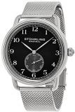 Stuhrling Original Men's 207M.02 Classique Swiss Quartz Stainless Steel Mesh Watch with Black Dial