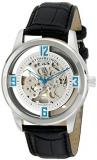 Stuhrling Original Men's 877.01 Winchester Automatic Self-Wind Skeleton Black Genuine Leather Strap Watch