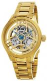 Stuhrling Original Men's 784.03 Symphony Automatic Self Wind 23K Gold tone Link Bracelet Skeleton Watch