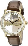 Stuhrling Original Men's 976.03 Bridge Analog Display Mechanical Hand Wind Brown Watch