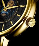 Stuhrling Original Mens Day/Night Dress Watch - Stainless Steel Case and Leather Band - Analog Dial with Date and Day/Night Complication Duet Mens Watches Collection