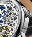 St&uuml;hrling Original Mens Skeleton Watch Analog Watch Dial Mens Automatic Watch - Dual Time, AM/PM Sun Moon, Genuine Leather Band, Legacy Mens Watches Collection