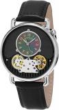 Stuhrling Original Men's 693.03 Legacy Mechanical Watch Dual Balance Wheels Blac...