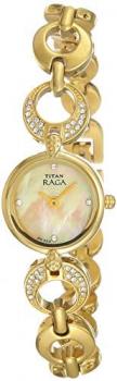Titan Raga Gold/Silver Metal Jewellery Design, Bracelet Clasp, Quartz Glass, Water Resistant, Analog Wrist Watch