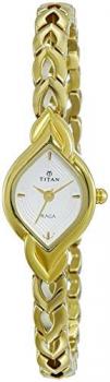 Titan Raga Women&rsquo;s Bracelet Watch &ndash; Quartz, Water Resistant &ndash; Gold Band and Silver Dial