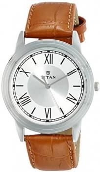 Titan Analog White Dial Men's Watch-NK1735SL01
