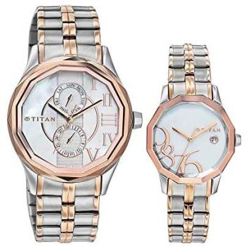 Titan Bandhan Analog Black Dial Couple's Watch - NE19622962KM01