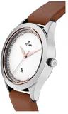 Titan Sparkle Leather Strap Analog Date Function Watch for Women