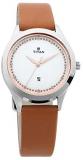 Titan Sparkle Leather Strap Analog Date Function Watch for Women
