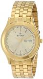 Titan Men's Analog Gold Dial Watch