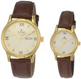 Titan Analog Gold Dial Pair Watch -NK15802490YL05