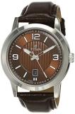 Titan Men's Neo Analog-Quartz Watch with Leather Calfskin Strap, Brown, 22 (Model: 1730SL03)