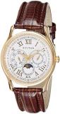 Titan Men's 'Classique' Quartz Stainless Steel and Leather Watch, Color:Brown (M...