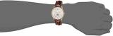 Titan Men's 'Classique' Quartz Stainless Steel and Leather Watch, Color:Brown (Model: 1674WL01)