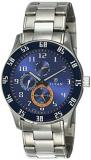 Titan Men's Contemporary Chronograph/Multi Function,Work Wear,Gold/Silver Metal/Leather Strap, Mineral Crystal, Quartz, Analog, Water Resistant Wrist Watch