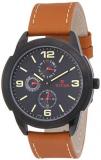 Titan Men's Contemporary Chronograph/Multi Function,Work Wear,Gold/Silver Metal/Leather Strap, Mineral Crystal, Quartz, Analog, Water Resistant Wrist Watch