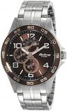 Titan Men's Contemporary Chronograph/Multi Function,Work Wear,Gold/Silver Metal/Leather Strap, Mineral Crystal, Quartz, Analog, Water Resistant Wrist Watch
