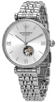 Emporio Armani Automatic Crystal Silver Dial Ladies Watch AR60022