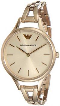 Emporio Armani Women's Dress Watch Quartz Stainless-Steel Strap, Pink, 7 (Model: AR11055)