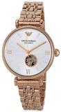 Emporio Armani Automatic Crystal Silver Dial Ladies Watch AR60023