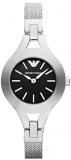 Emporio Armani AR7328 Ladies Black and Silver Chiara Watch