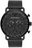Emporio Armani Aviator Chronograph Quartz Black Dial Men's Watch AR11264