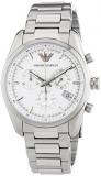 Emporio Armani Men's Sportivo Chronograph Silver-Tone Steel and Dial