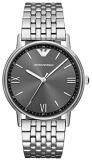 Emporio Armani Men's Dress Watch Quartz Stainless-Steel Strap, Silver, 21 (Model: AR11068)