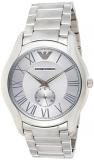 Emporio Armani Men's Dress Watch Quartz Stainless-Steel Strap, Silver, 22 (Model: AR11084)