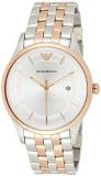 Emporio Armani Men's Japanese-Quartz Watch with Stainless-Steel Strap, Silver, 12 (Model: AR11044)