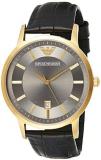 Emporio Armani Men's Quartz Watch with Stainless-Steel Strap, Black, 22 (Model: AR11049)