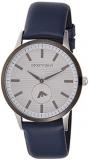 Emporio Armani Men's Dress Stainless Steel Quartz Watch with Leather Calfskin Strap, Blue, 22 (Model: AR11119)