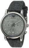 Emporio Armani Men's Luigi Stainless Steel Quartz Watch with Cloth Strap, Grey, 22 (Model: AR11154)