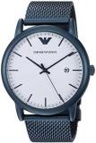 Emporio Armani Men's Luigi Analog-Quartz Watch with Stainless-Steel-Plated Strap, Blue, 22 (Model: AR11025)